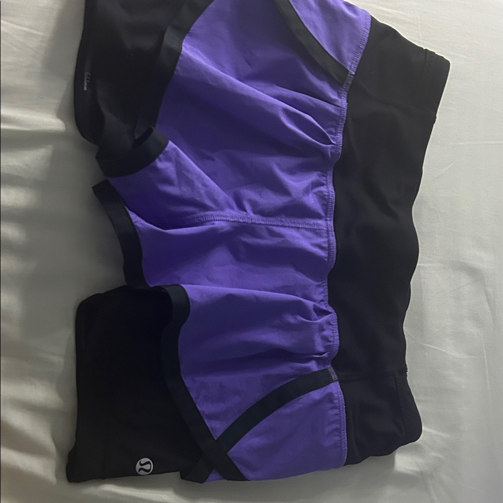 lululemon athletica Purple and Black Athletic Shorts